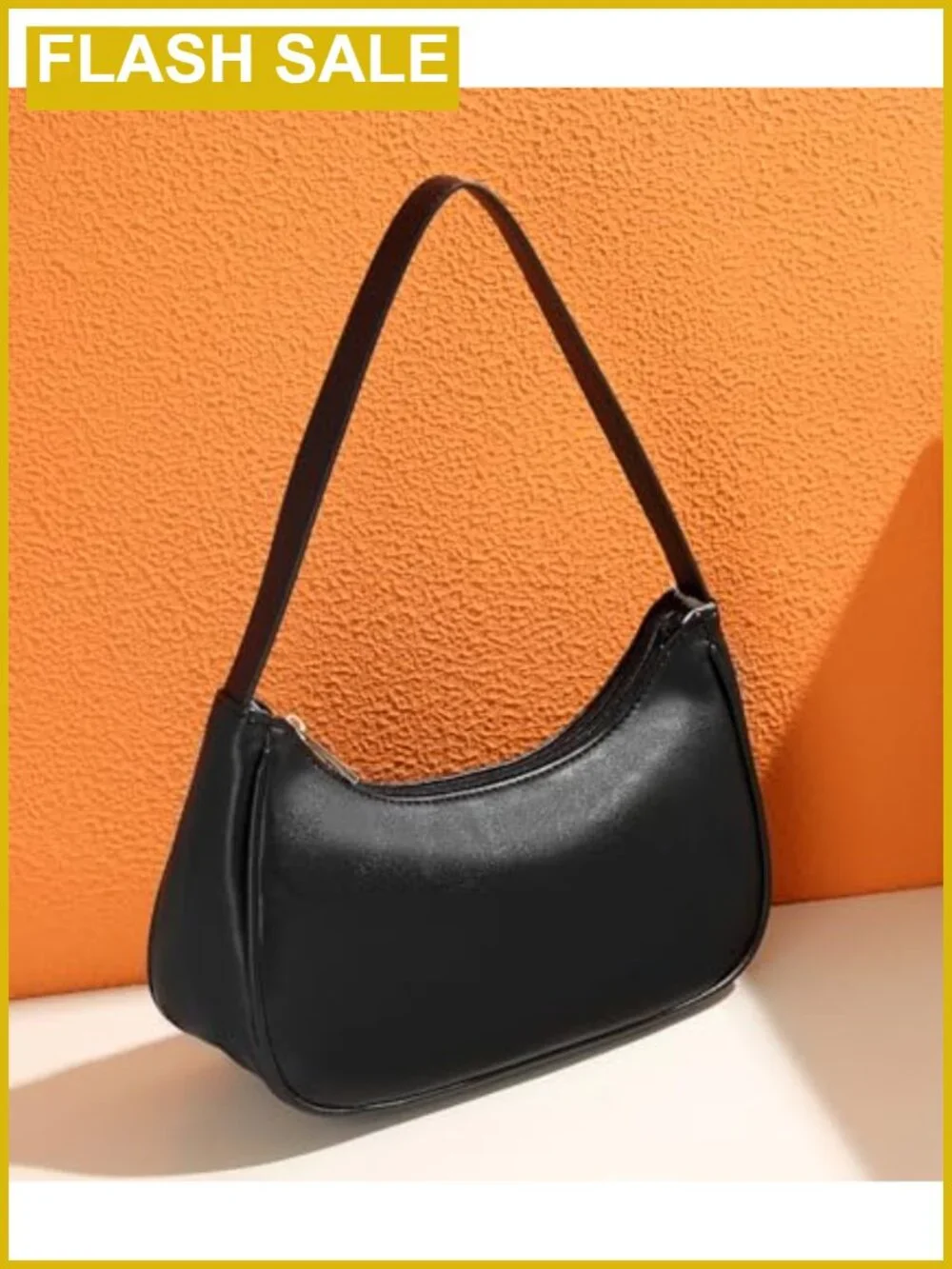 Vegan Leather Hobo Sling Tote Handbag with Zipper Closure Retro Shoulder Purse